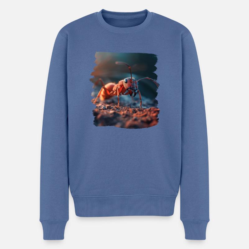 Ant Ameisen Ameise - Männer Premium Bio Pullover - Taubenblau
