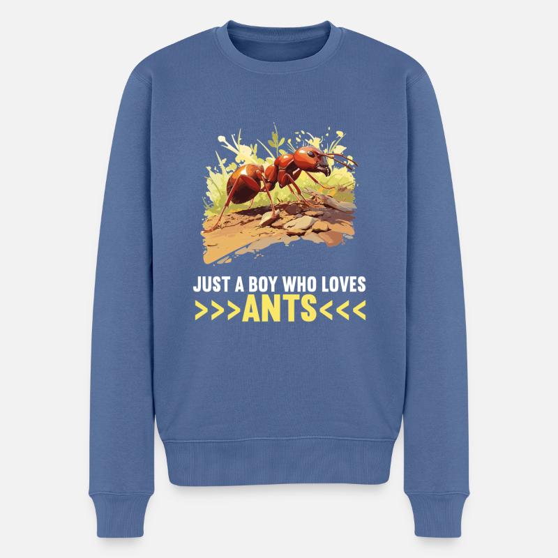 Ant Ameisen Ameise - Männer Premium Bio Pullover - Taubenblau