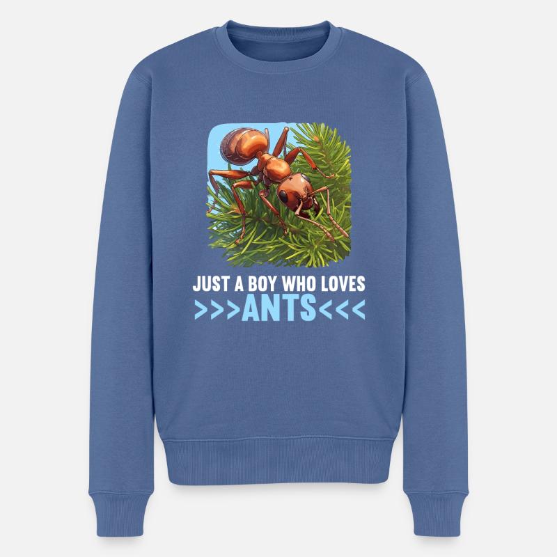 Fourmis fourmis - Pull Premium bio Homme - bleu pigeon