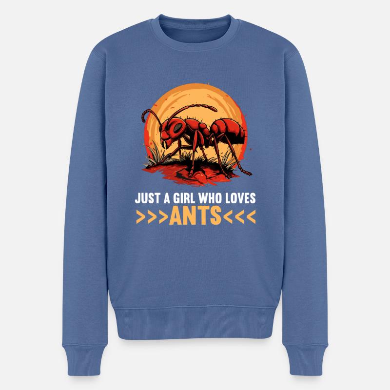 Ant Ameisen Ameise - Männer Premium Bio Pullover - Taubenblau