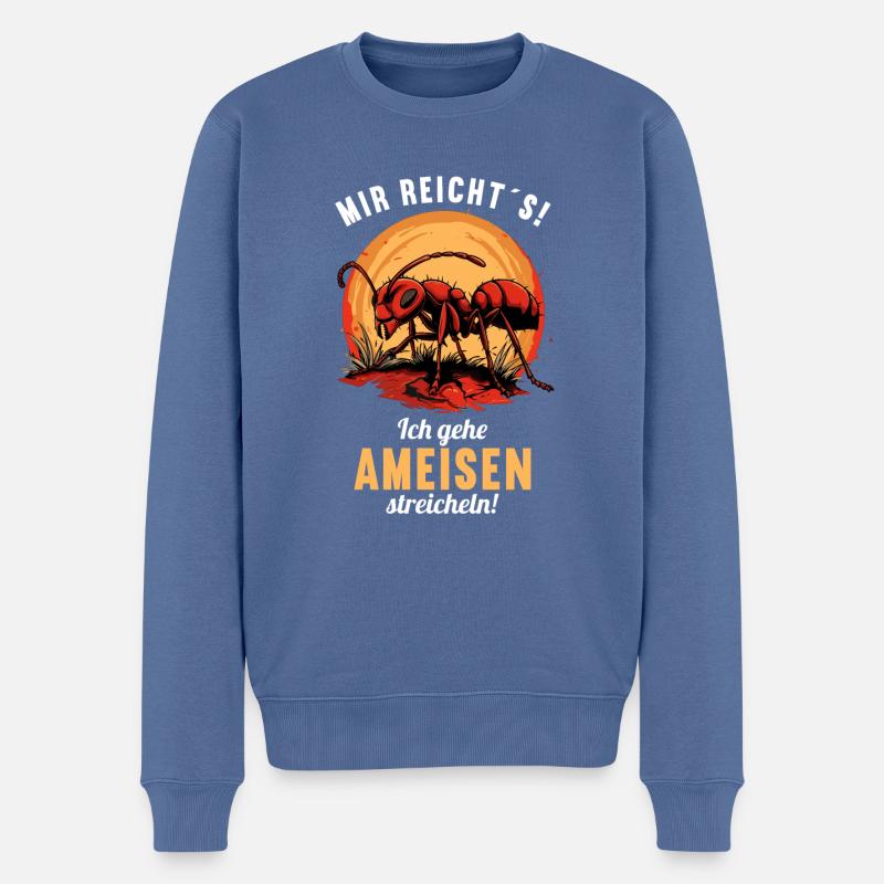 Fourmis fourmis - Pull Premium bio Homme - bleu pigeon