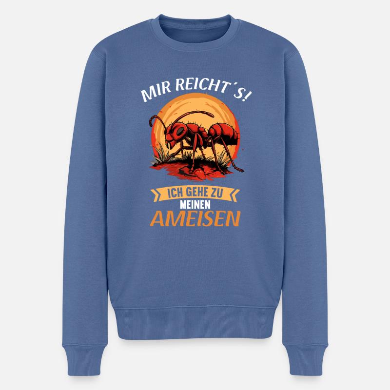 Ant Ameisen Ameise - Männer Premium Bio Pullover - Taubenblau