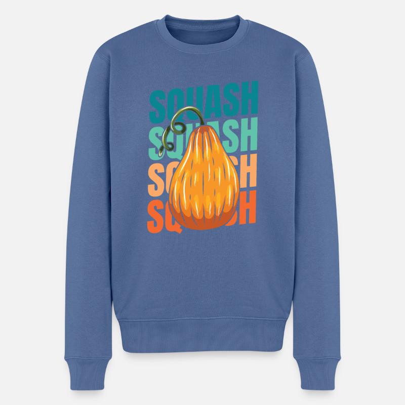 Squash - Männer Premium Bio Pullover - Taubenblau