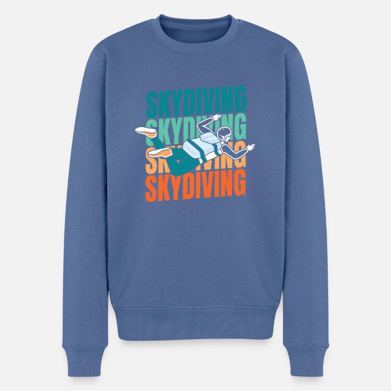 Parachutisme - Pull Premium bio Homme - bleu pigeon