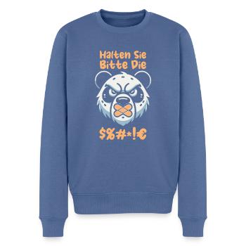 Großer Panda Pandabär - Männer Premium Bio Pullover - Taubenblau - Vorne - Nico (187cm)