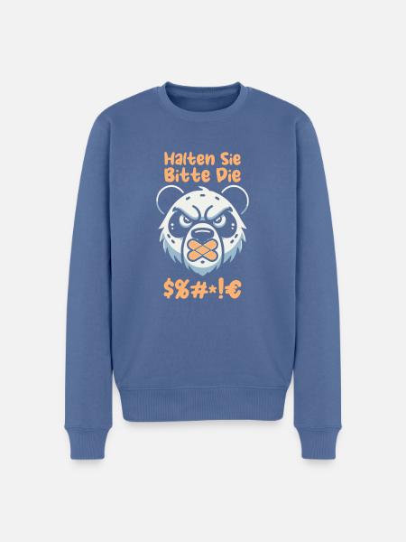 Panda géant Panda Ours - Pull Premium bio Homme - bleu pigeon