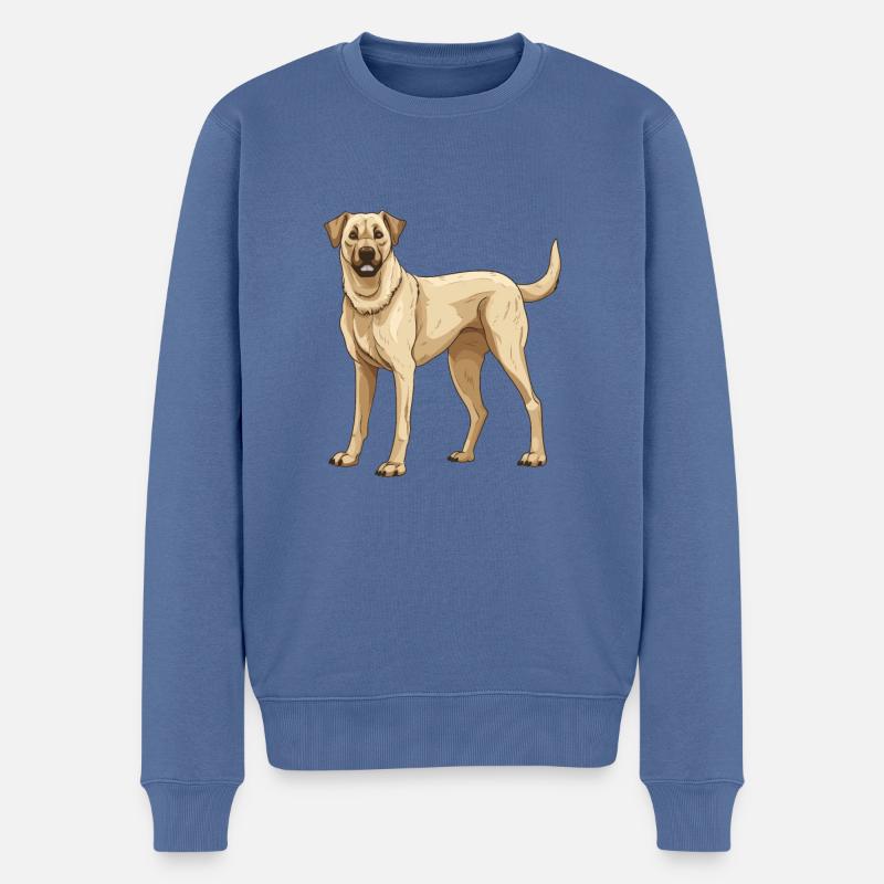 Kangal Hund Tier - Männer Premium Bio Pullover - Taubenblau
