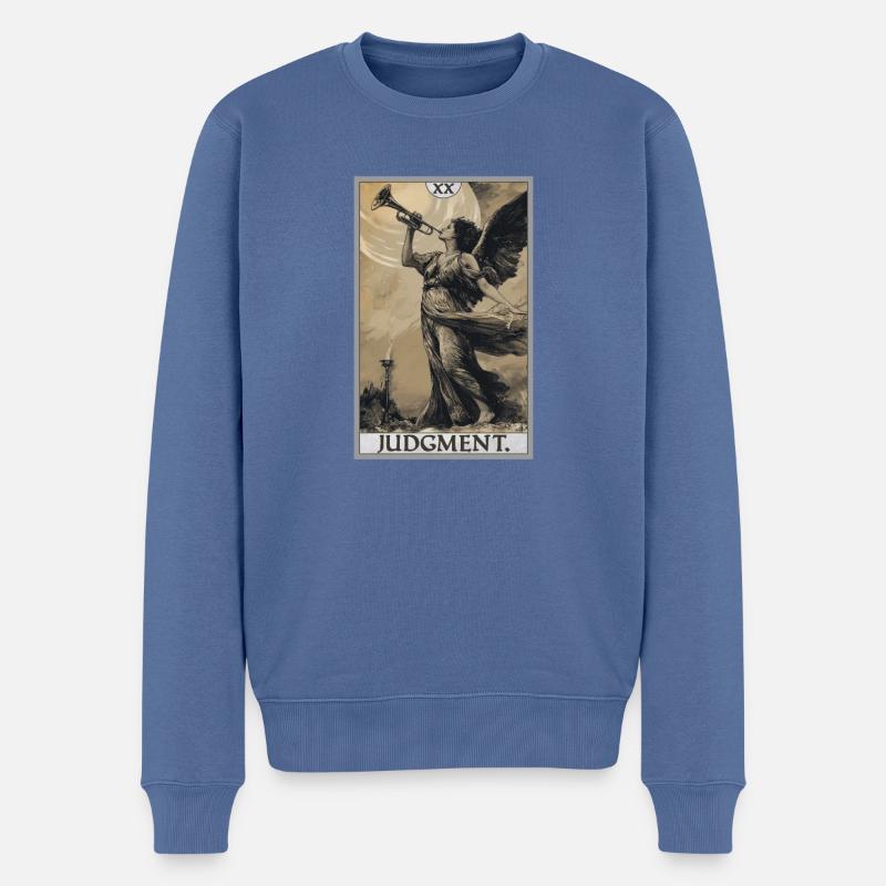 Tarotkarten Tarotkarte 20 Judgment Gericht - Männer Premium Bio Pullover - Taubenblau