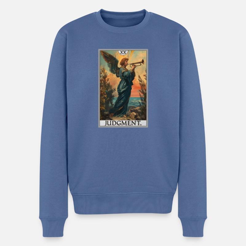 Tarotkarten Tarotkarte 20 Judgment Gericht - Männer Premium Bio Pullover - Taubenblau