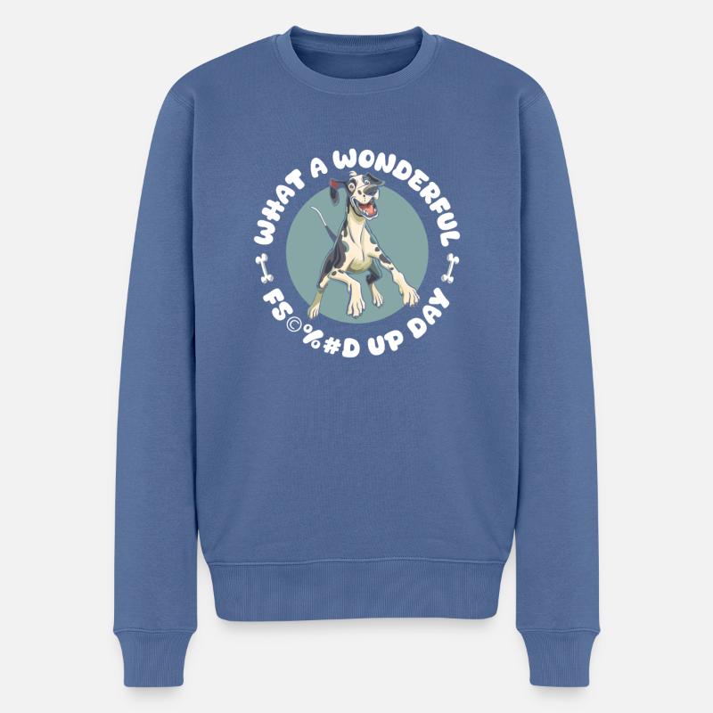 Journée du Dogue Allemand - Pull Premium bio Homme - bleu pigeon