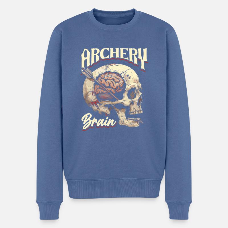 Tir à l’arc Tir à l’arc Archer - Pull Premium bio Homme - bleu pigeon