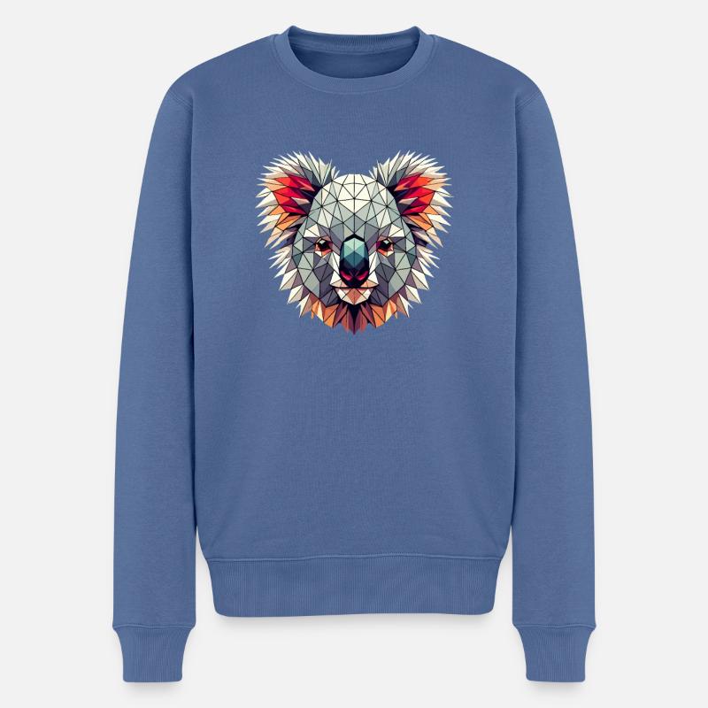 Art géométrique Koala Koalas - Pull Premium bio Homme - bleu pigeon