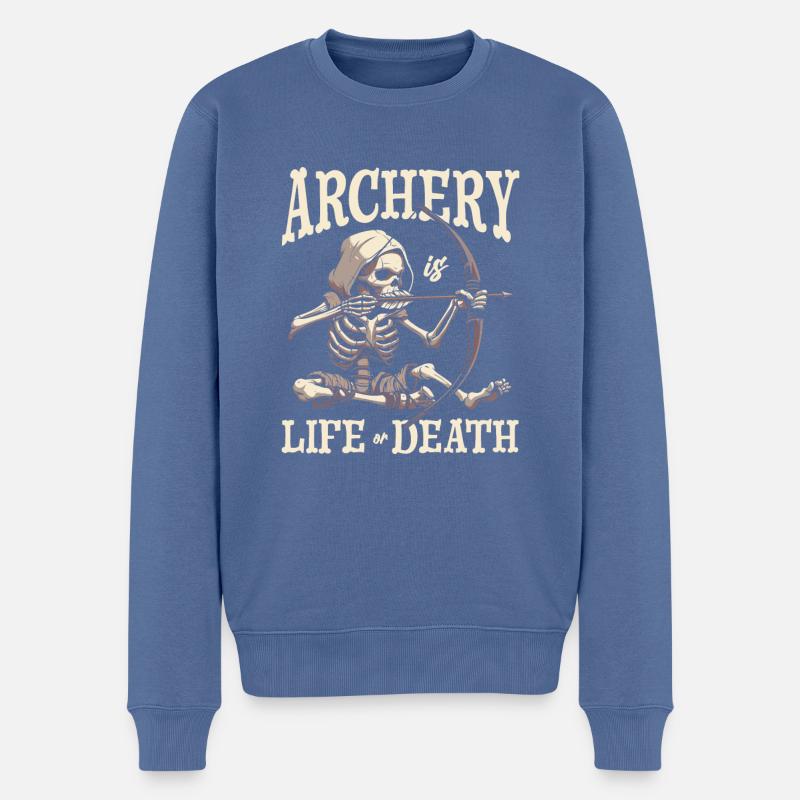 Tir à l’arc Archer Skeleton - Pull Premium bio Homme - bleu pigeon