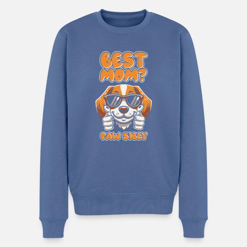 Beagle Mutter Best Mom Pawsibly - Männer Premium Bio Pullover - Taubenblau