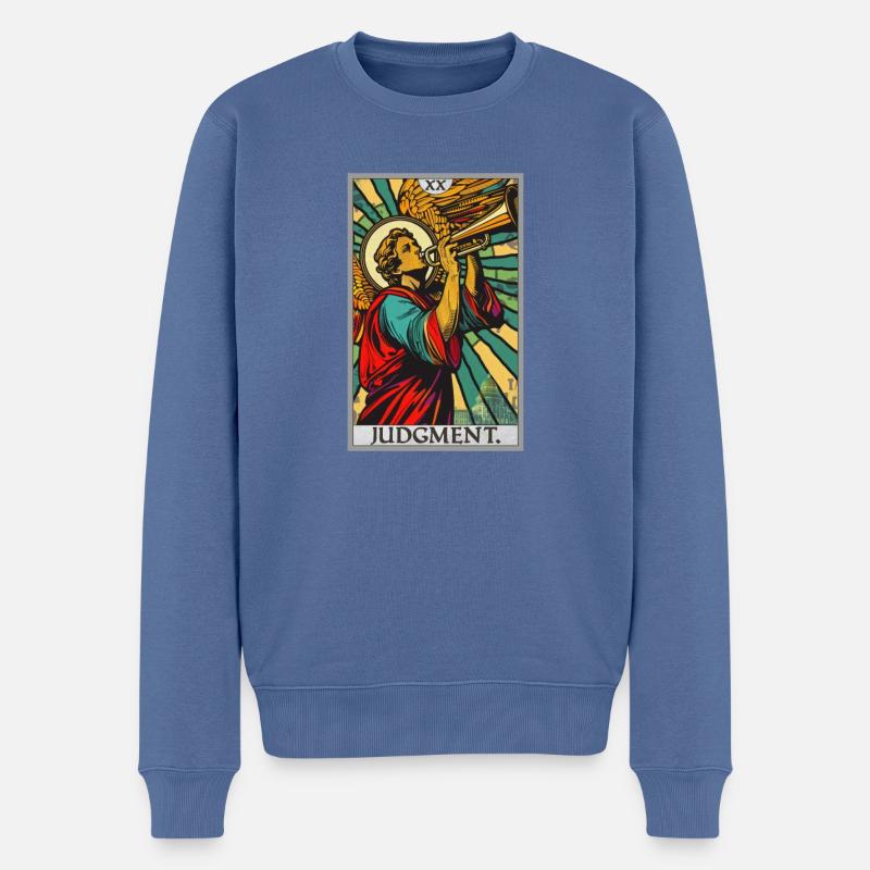 Tarotkarten Tarotkarte 20 Judgment Gericht - Männer Premium Bio Pullover - Taubenblau