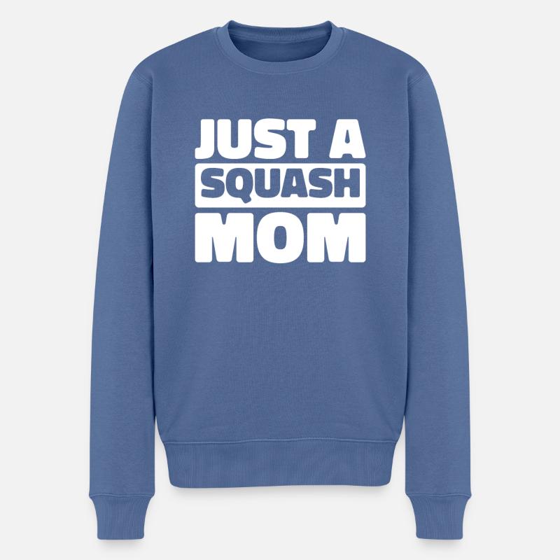 Squash Just A Squash Mom - Männer Premium Bio Pullover - Taubenblau