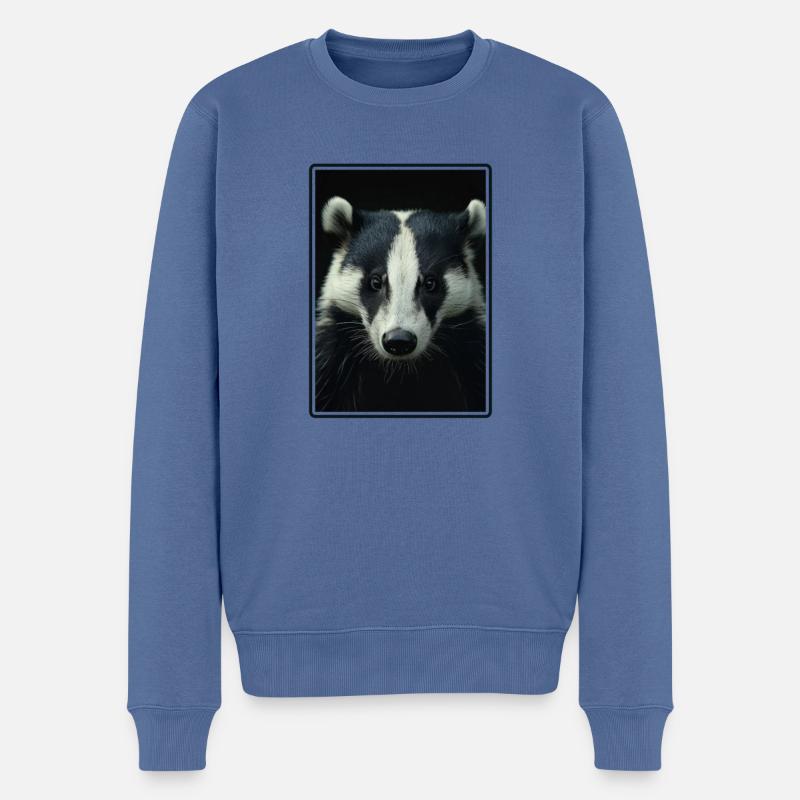 Blaireau Dachse Dachs - Pull Premium bio Homme - bleu pigeon