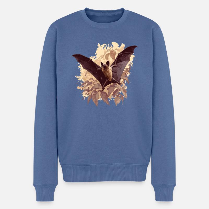 Chauve-souris Chauve-souris - Pull Premium bio Homme - bleu pigeon