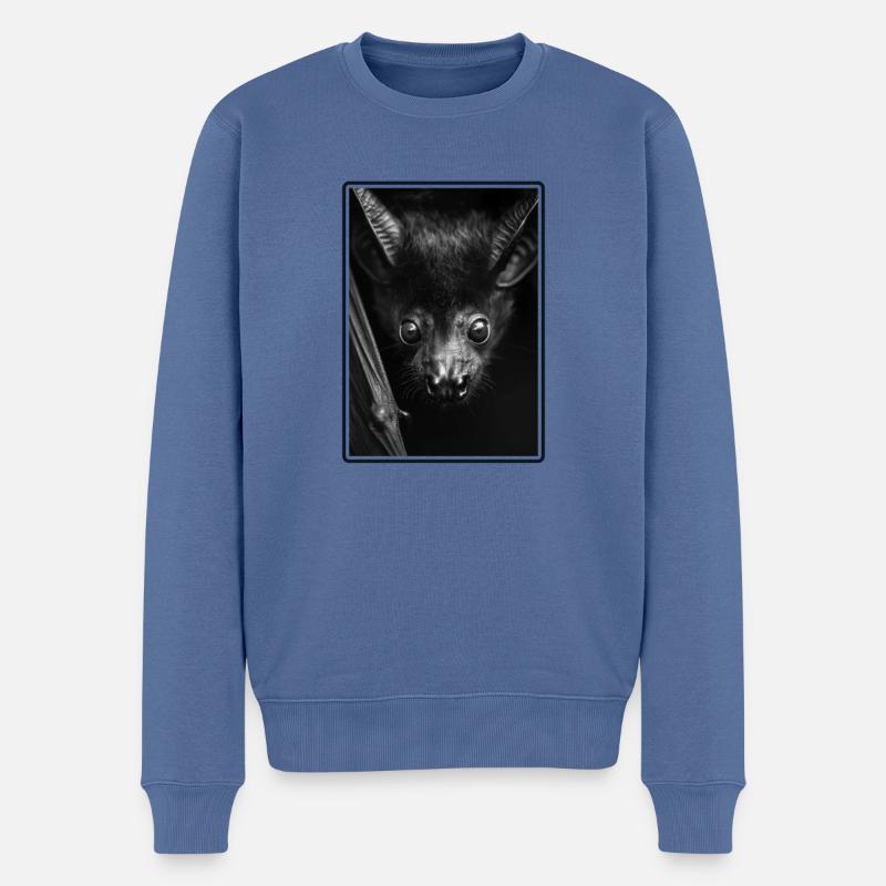Chauve-souris Chauve-souris - Pull Premium bio Homme - bleu pigeon