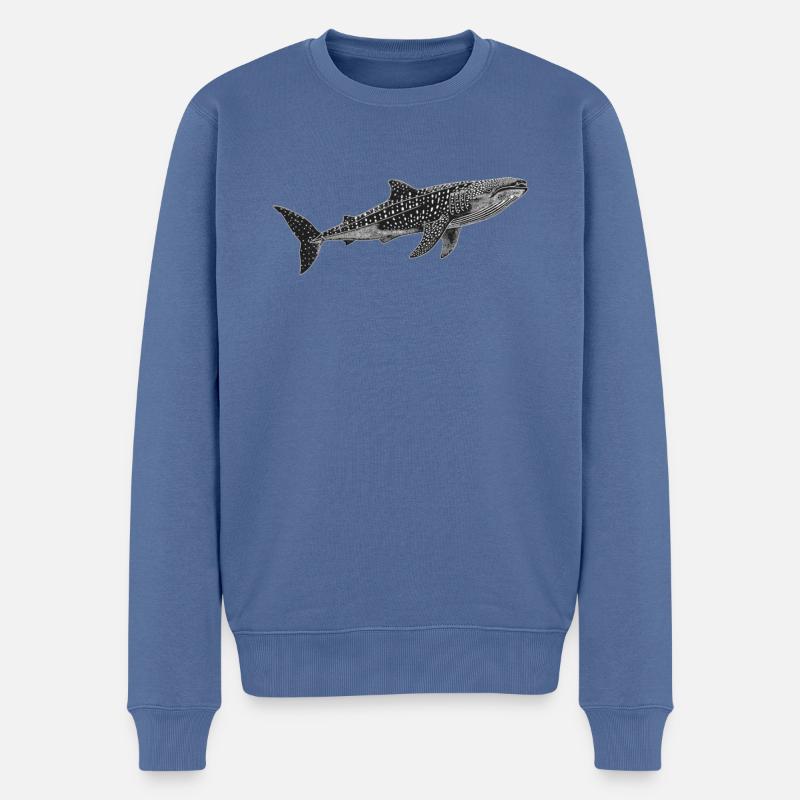 requin-baleine Requin-baleine requin-baleine - Pull Premium bio Homme - bleu pigeon