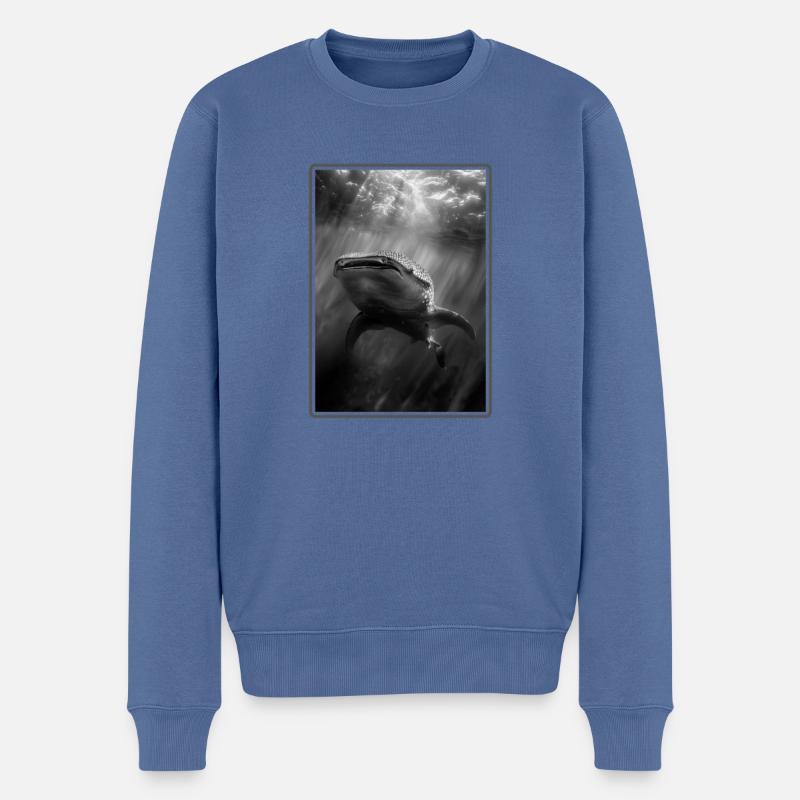 requin-baleine Requin-baleine requin-baleine - Pull Premium bio Homme - bleu pigeon