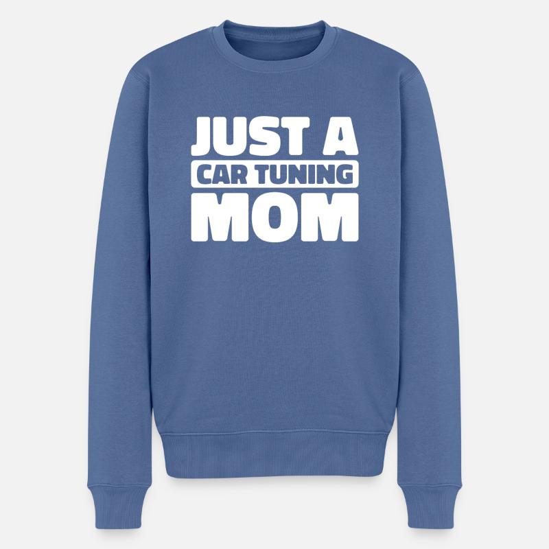 Schrauber Tuning Tuner Just A Car Tuning Mom - Männer Premium Bio Pullover - Taubenblau