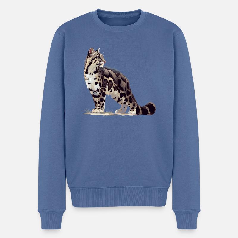 Nebelparder nébelpard néopard nébuleux - Pull Premium bio Homme - bleu pigeon