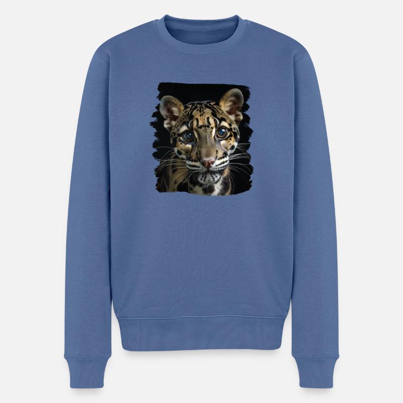 Nebelparder nébelpard néopard nébuleux - Pull Premium bio Homme - bleu pigeon