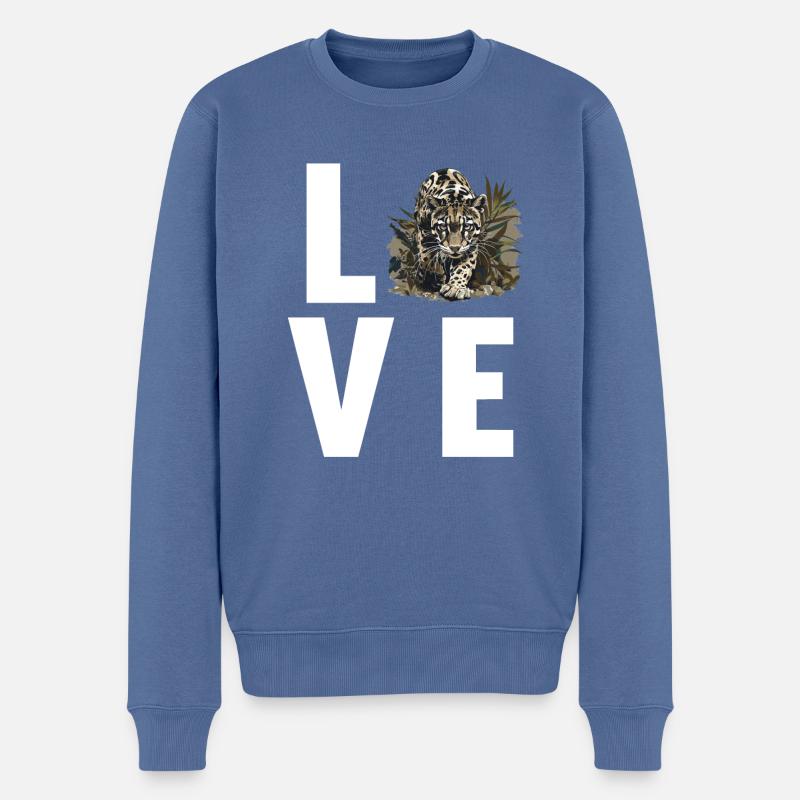 Nebelparder nébelpard néopard nébuleux - Pull Premium bio Homme - bleu pigeon