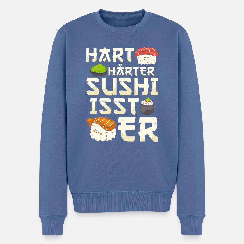 Sushi - Männer Premium Bio Pullover - Taubenblau