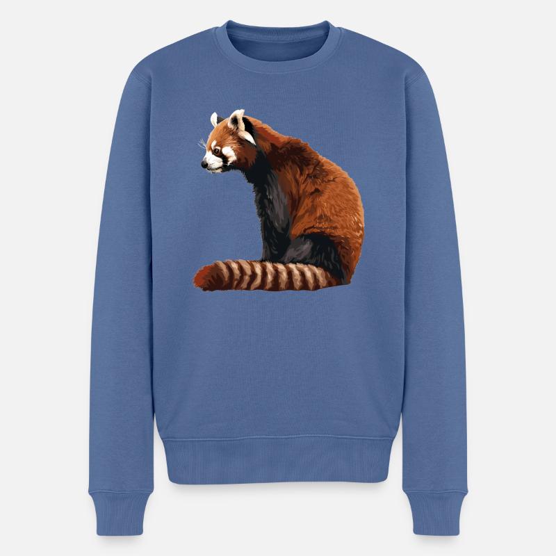 Red Panda Kleine Pandas Kleiner Roter Panda - Männer Premium Bio Pullover - Taubenblau