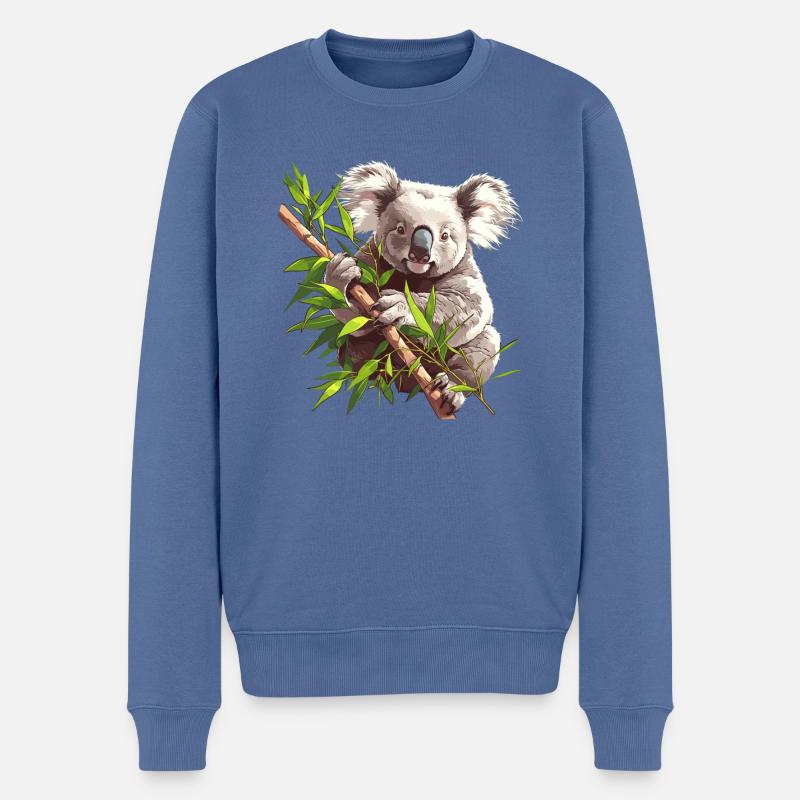 Koalas Koala - Pull Premium bio Homme - bleu pigeon