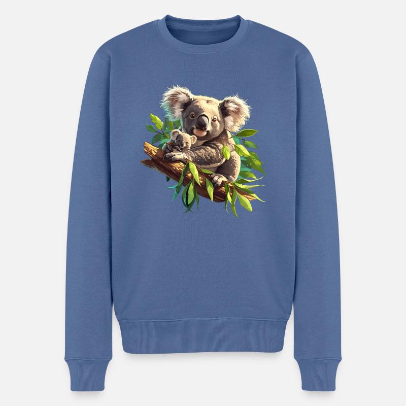 Koalas Koala - Männer Premium Bio Pullover - Taubenblau