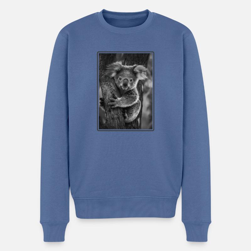 Koalas Koala - Pull Premium bio Homme - bleu pigeon