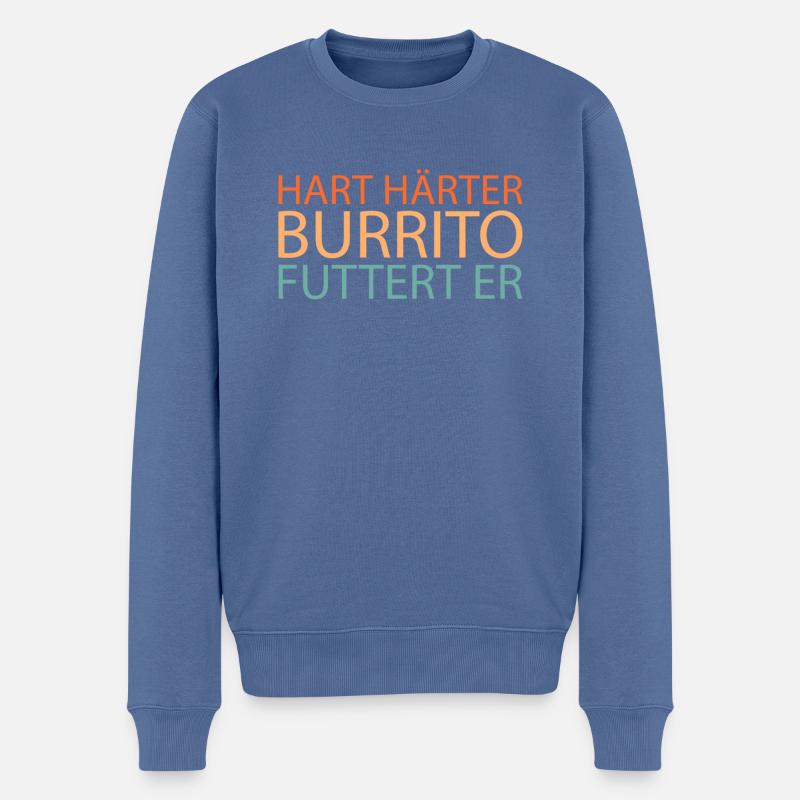 Burrito - Männer Premium Bio Pullover - Taubenblau