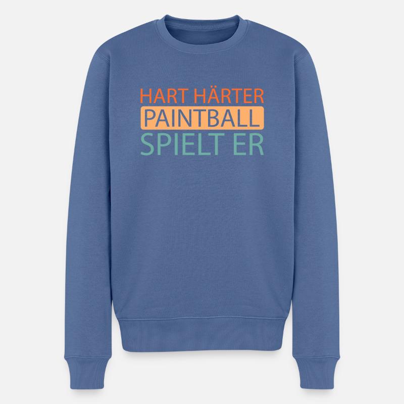 Paintball - Männer Premium Bio Pullover - Taubenblau