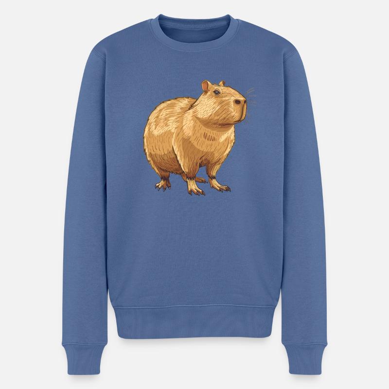 Capybaras Capybara - Pull Premium bio Homme - bleu pigeon
