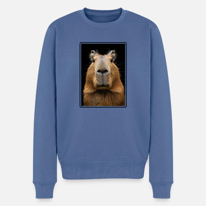 Capybaras Capybara - Pull Premium bio Homme - bleu pigeon