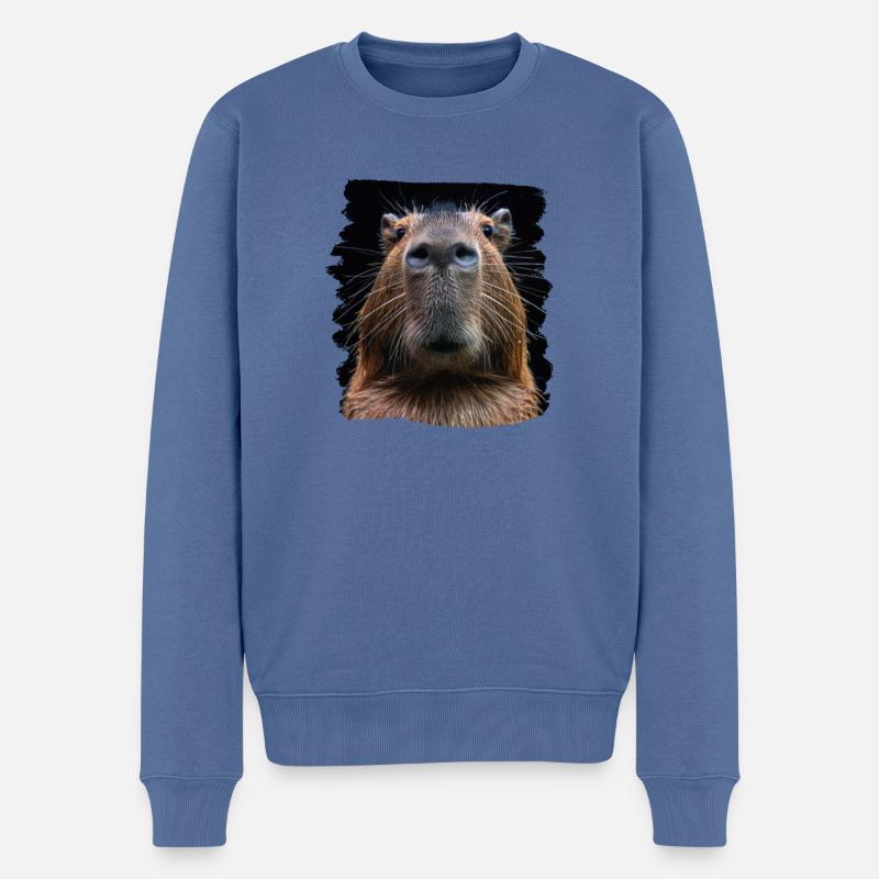 Capybaras Capybara - Männer Premium Bio Pullover - Taubenblau