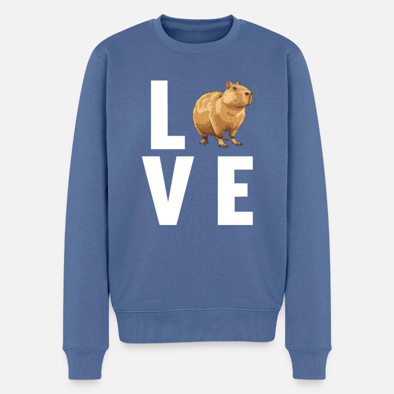 Capybaras Capybara - Männer Premium Bio Pullover - Taubenblau