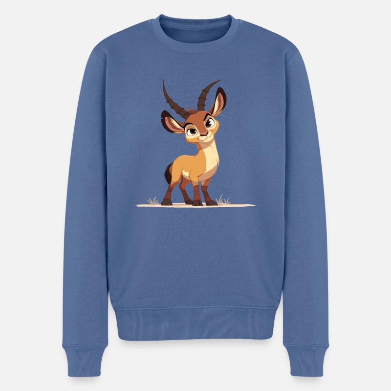 Antelope Antilopen Antilope - Männer Premium Bio Pullover - Taubenblau