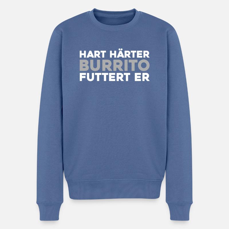 Burrito - Männer Premium Bio Pullover - Taubenblau