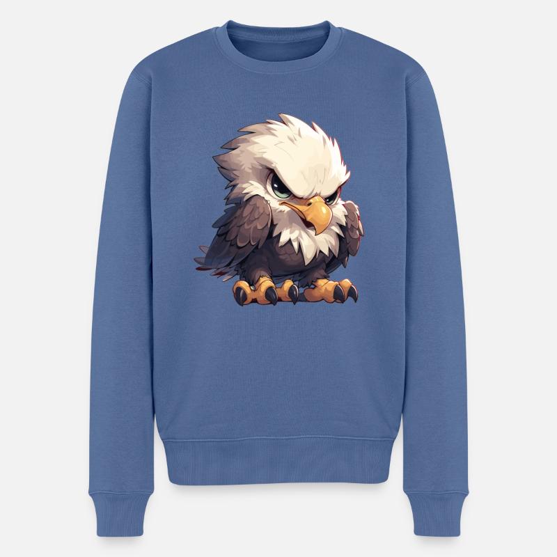 Bald Eagle Weißkopfseeadler - Männer Premium Bio Pullover - Taubenblau