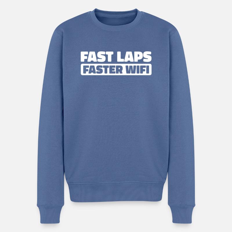 Sim Racing - Pull Premium bio Homme - bleu pigeon