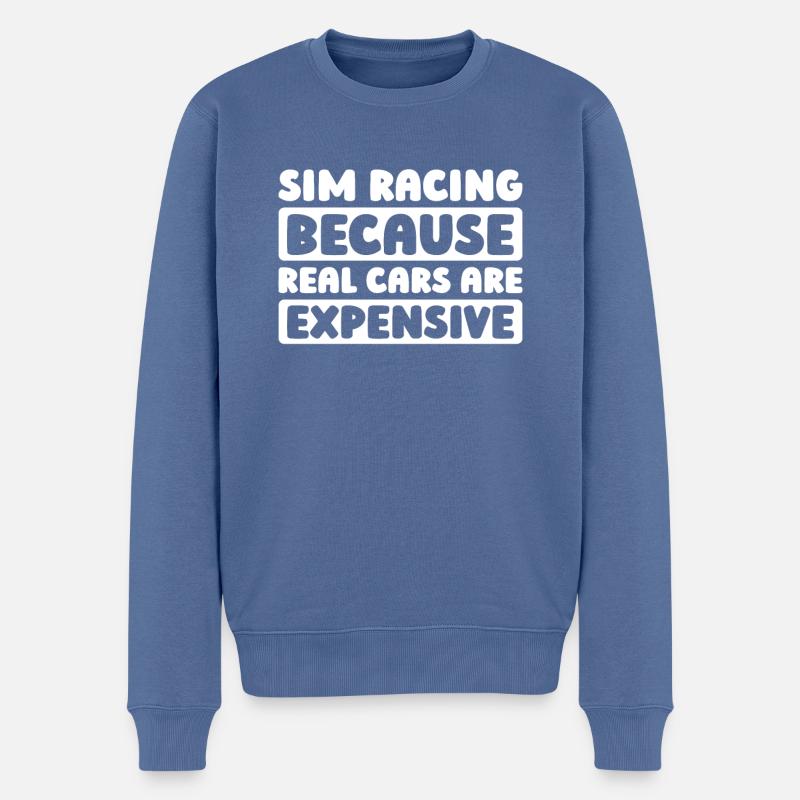 Sim Racing - Pull Premium bio Homme - bleu pigeon