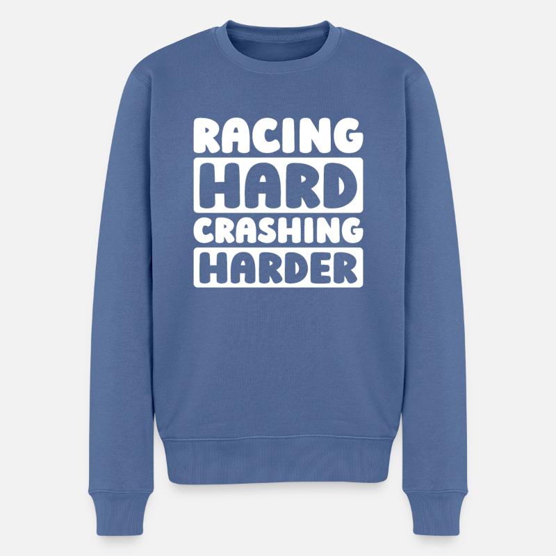 Sim Racing - Pull Premium bio Homme - bleu pigeon