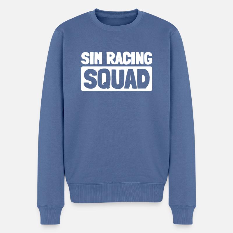 Sim Racing - Pull Premium bio Homme - bleu pigeon