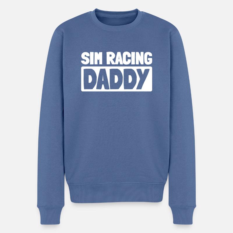 Sim Racing - Pull Premium bio Homme - bleu pigeon