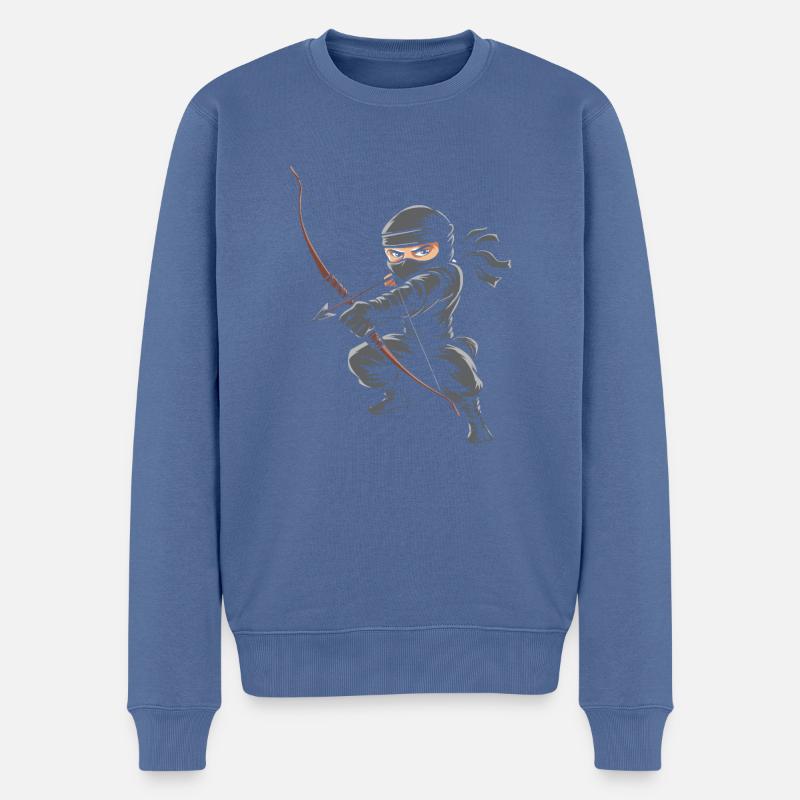 Bogenschießen Bogensport Bogenschütze - Männer Premium Bio Pullover - Taubenblau