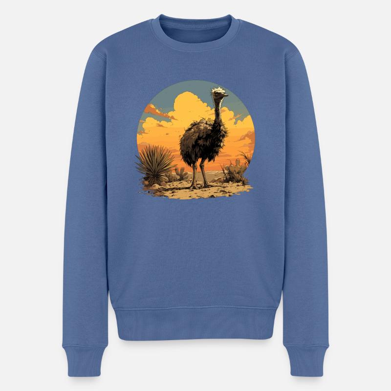 Emus Emu - Pull Premium bio Homme - bleu pigeon